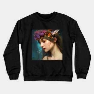 Butterfly Crown Lady Crewneck Sweatshirt